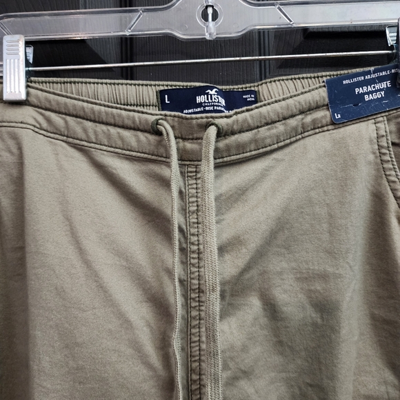 NEW Hollister Sz. L Adjustable Rise Baggy Parachute Pants - Picture 3 of 14